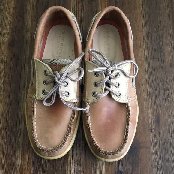 Sperry Top-Sider tan leather boat shoes - Picture 1 of 7